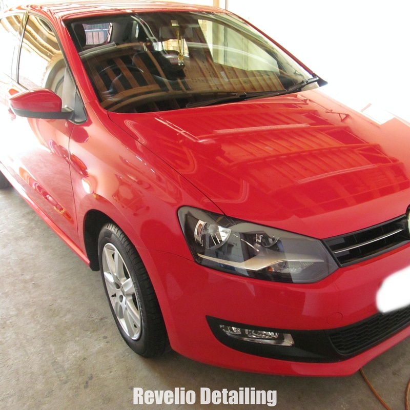 Ceramic coating  & Paint Correction application on a car in Pretoria West. Multi-year paint protection and hydrophobic finish by Revelio.