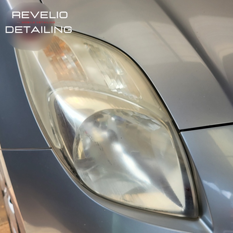 Professional headlight restoration service in Johannesburg & Gauteng. Removing yellowing and restoring clear light output by Revelio Detailing.