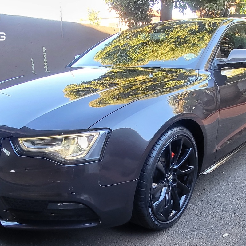 Audi A5 paint correction service in Dawn Park by Revelio Detailing. Expert swirl mark removal, polishing, and ceramic wax protection in Gauteng