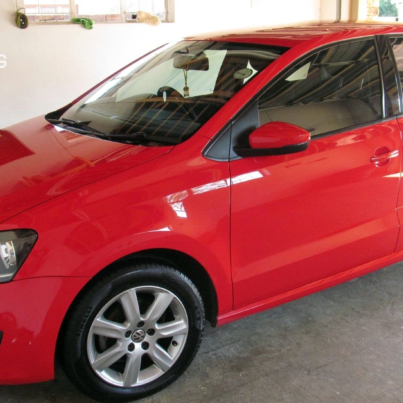 Ceramic coating  & Paint Correction application on a car in Pretoria West. Multi-year paint protection and hydrophobic finish by Revelio.